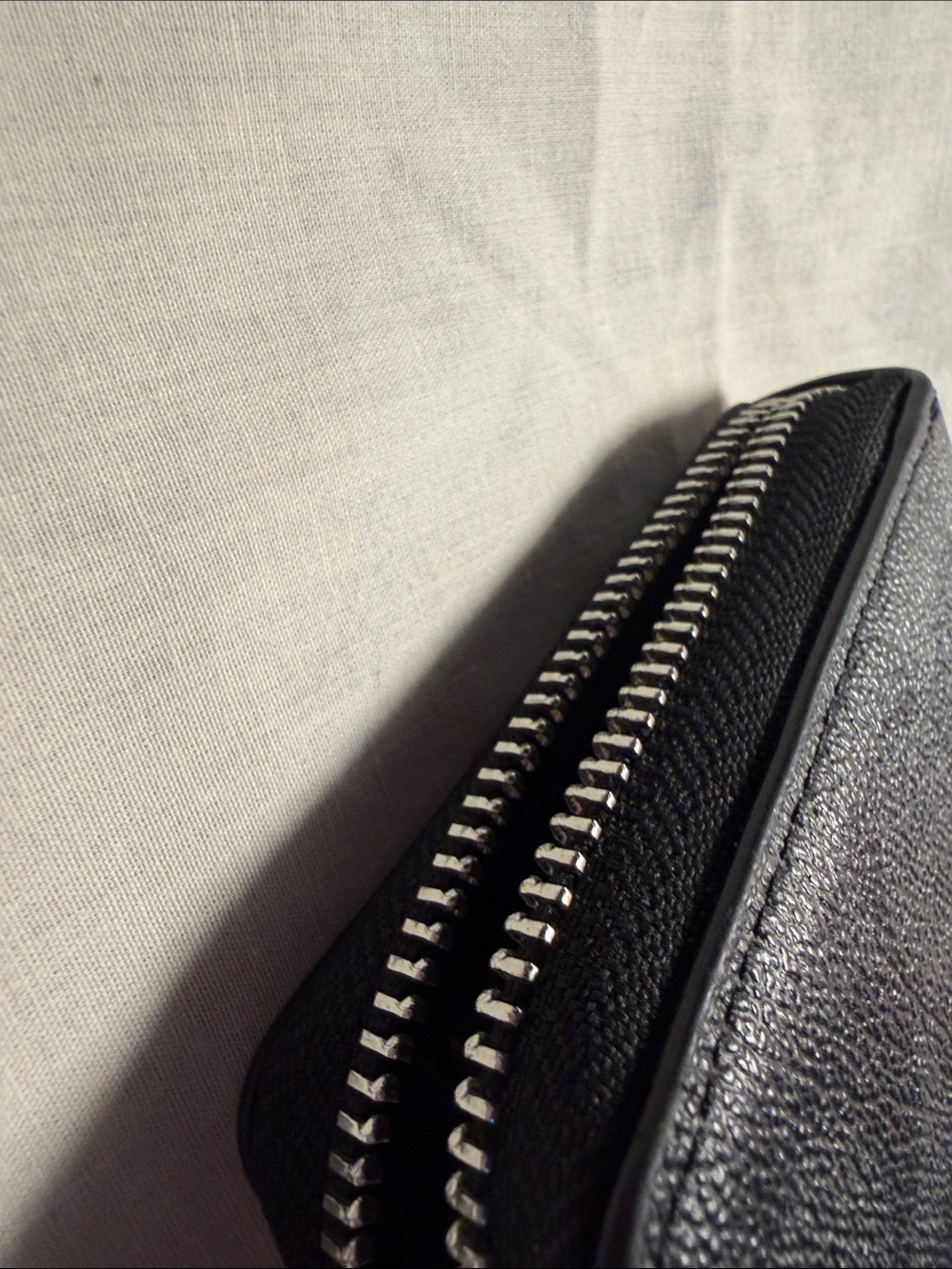 Coach Black Signature Zip-Around Wallet with Silver Hardware - Picture 6 of 12